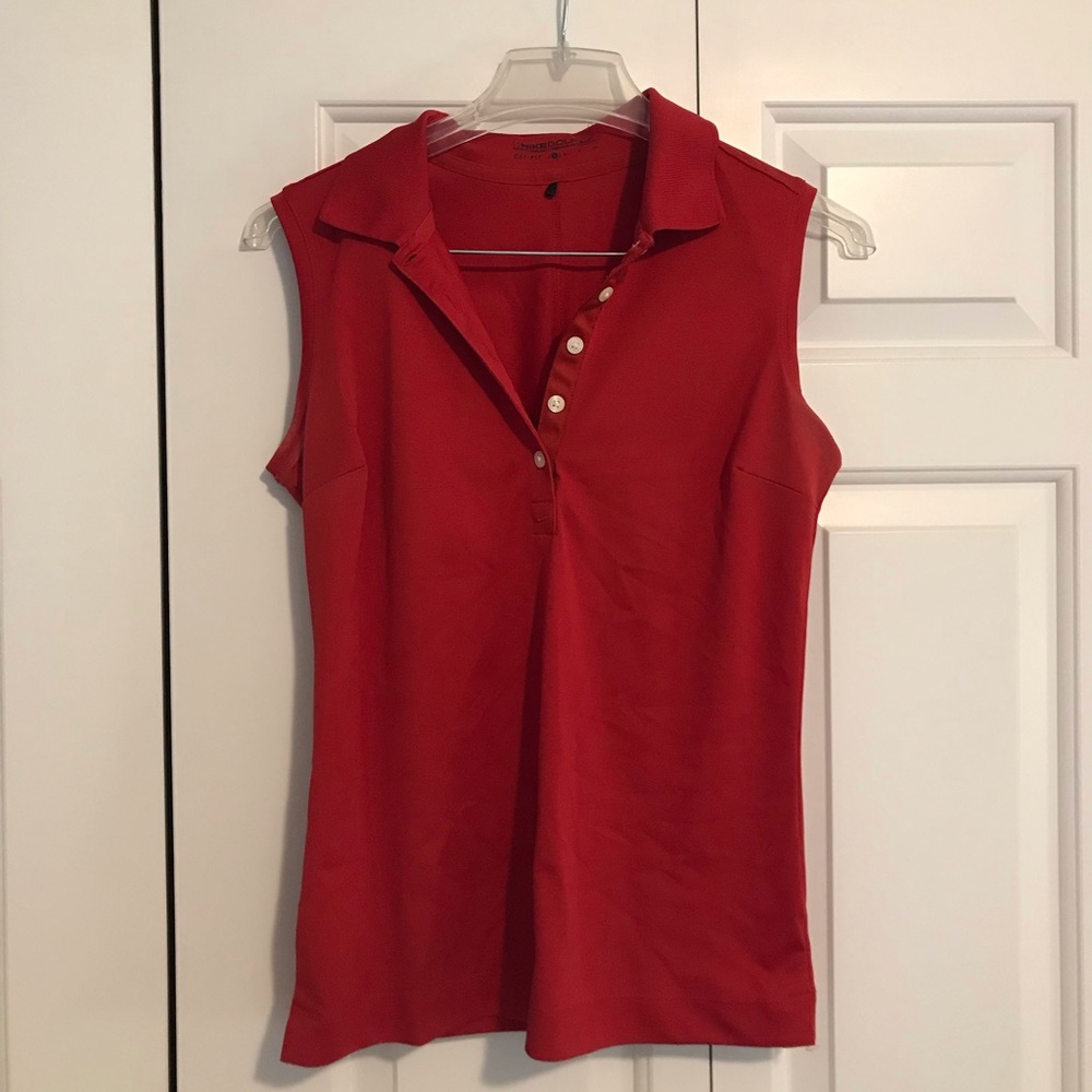 Red Nike Golf Tank